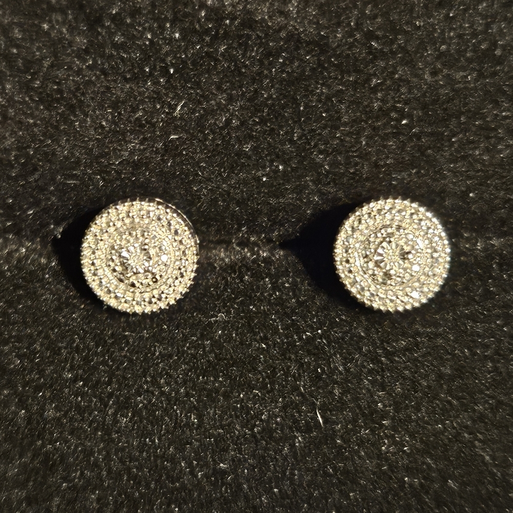 Kay Jewelers Silver 925 & Diamond Earrings - WORN ONCE